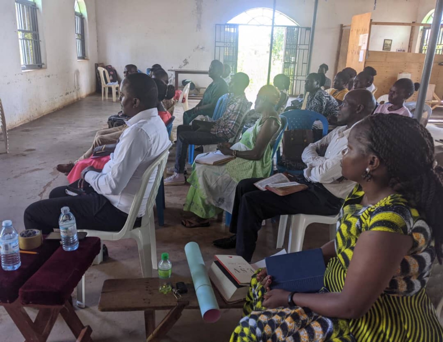 Students gathered for a JEFLO Bible College class