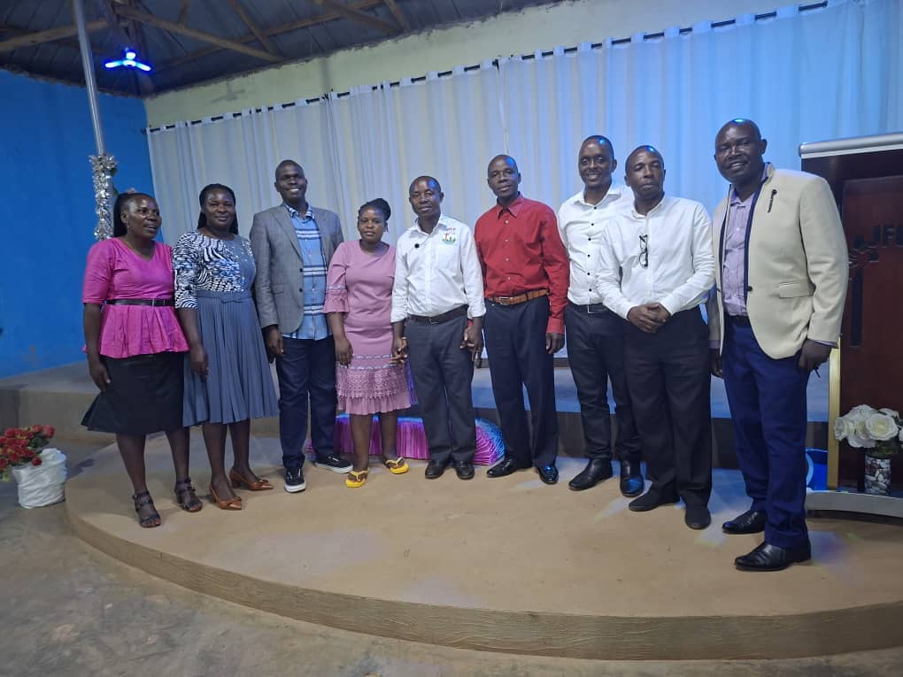 Leaders gathered after a seminar